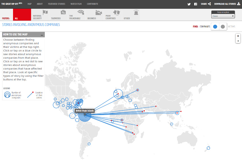 The Great Ripoff Map, from Global Witness